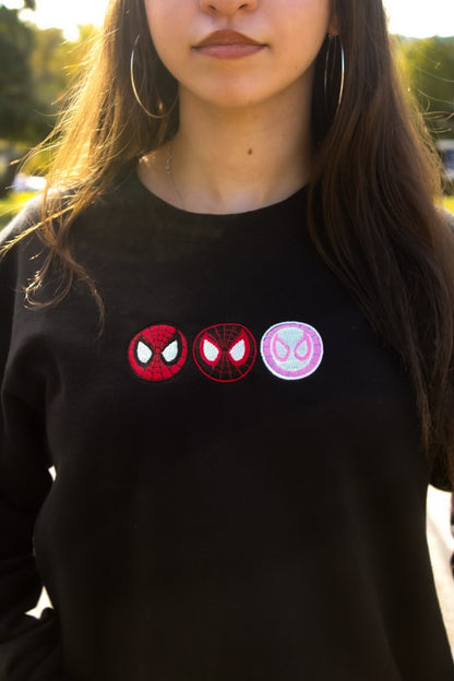 Spider-Man, Miles Morales, and Spider-Gwen Crewneck